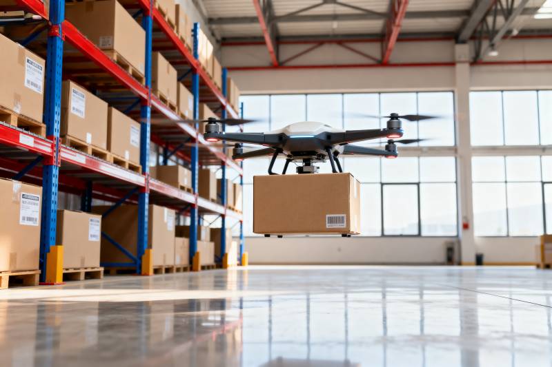 仓库无人机运货图片