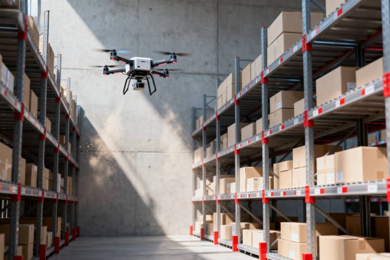 仓库无人机巡检图片