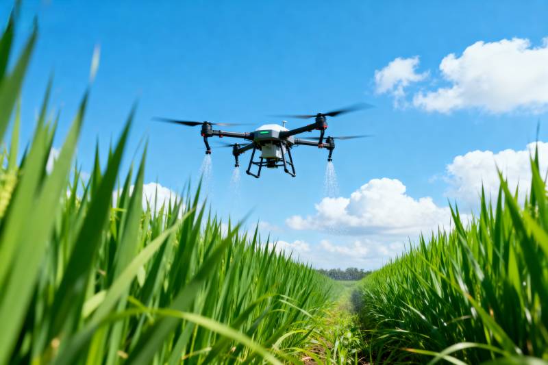 无人机农田作业图片