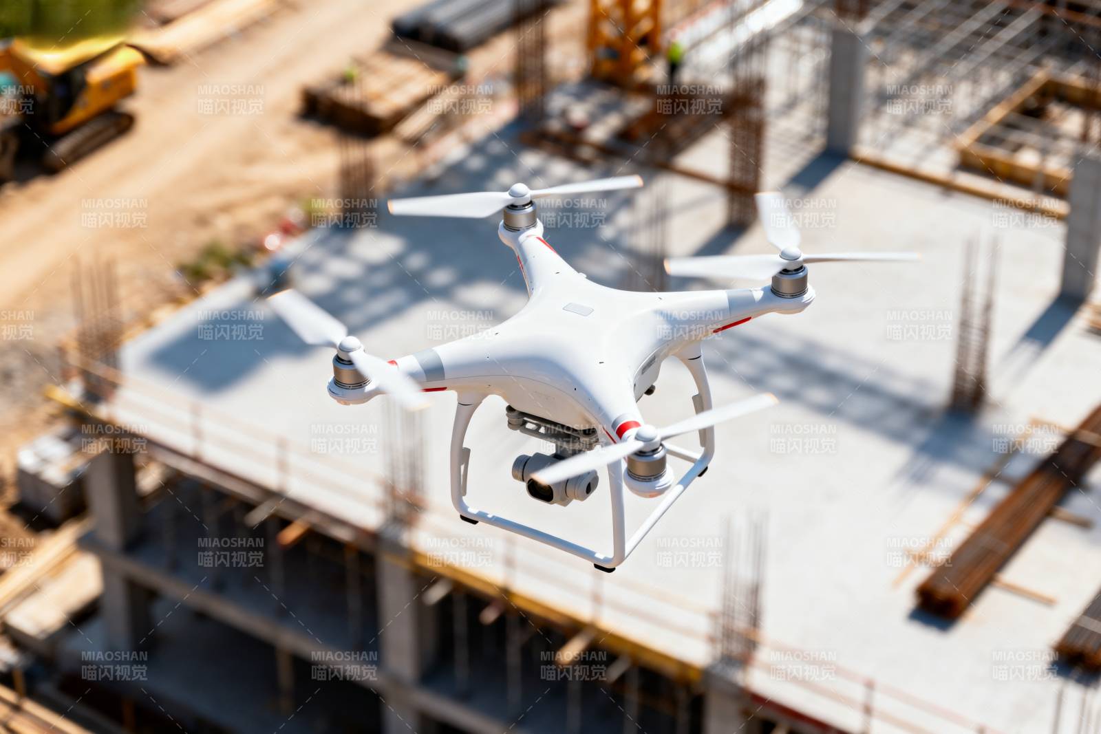 无人机巡检工地图片