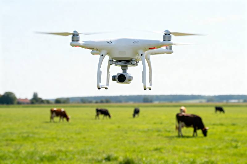 无人机俯瞰牧场图片