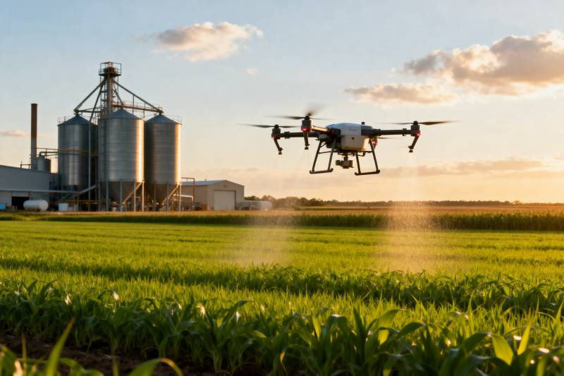 无人机巡田图片