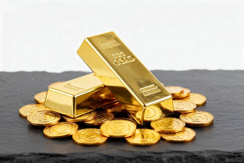 金条金币堆叠图片