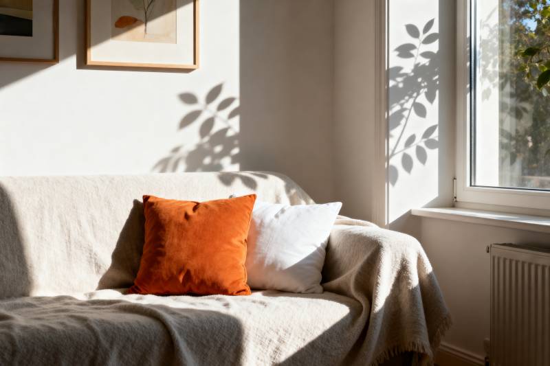 阳光洒落的温馨角落图片