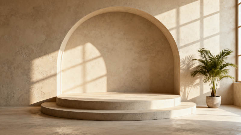 光影拱门静谧空间图片