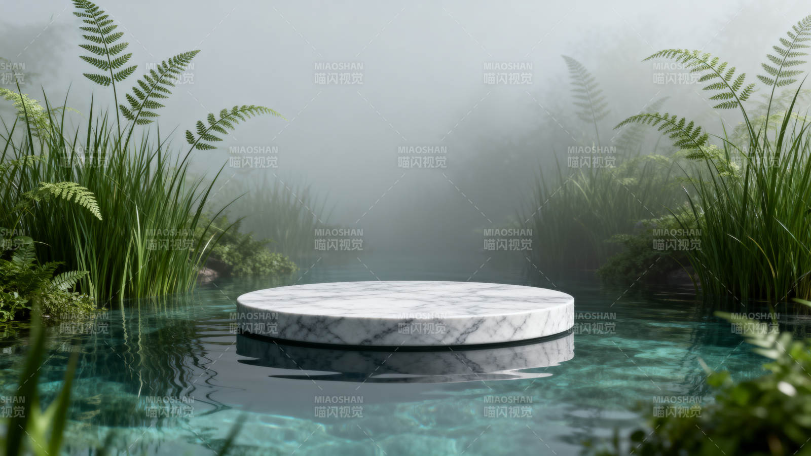 雾中石台图片