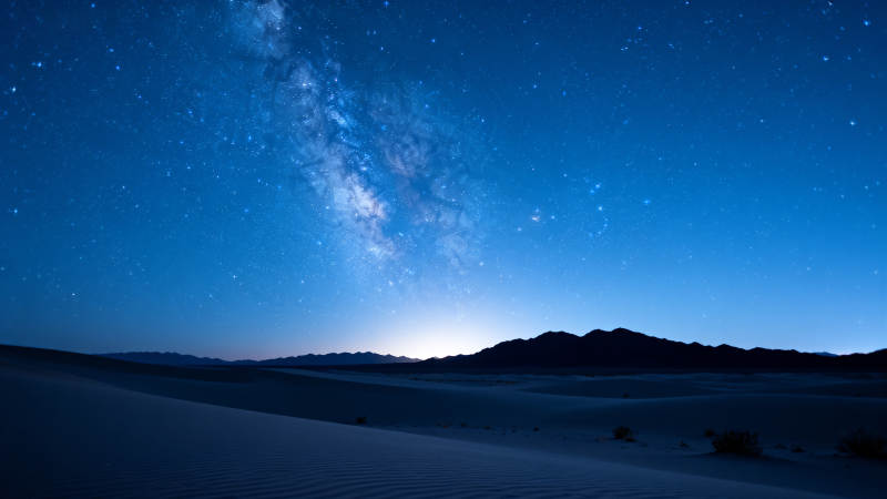 沙漠星河夜景图片