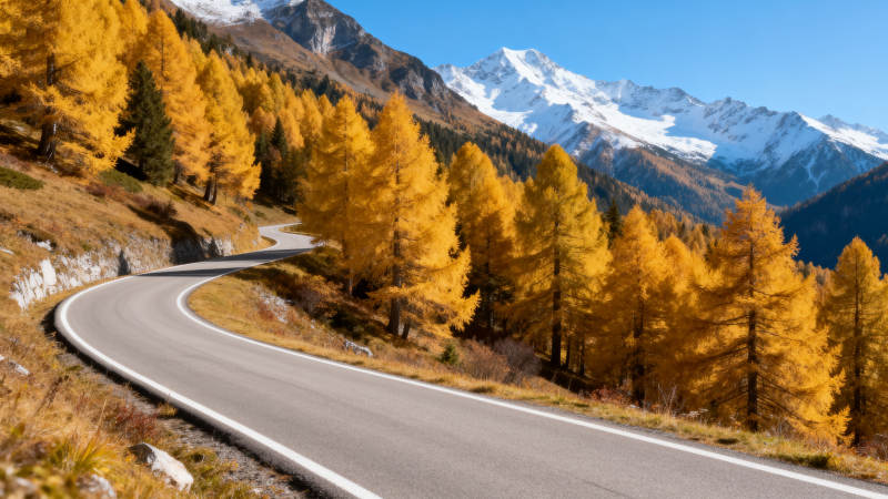 秋山公路美景图片