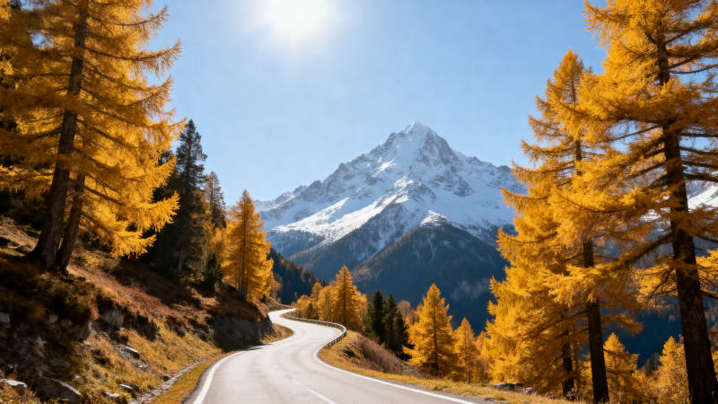 秋山公路美景图片