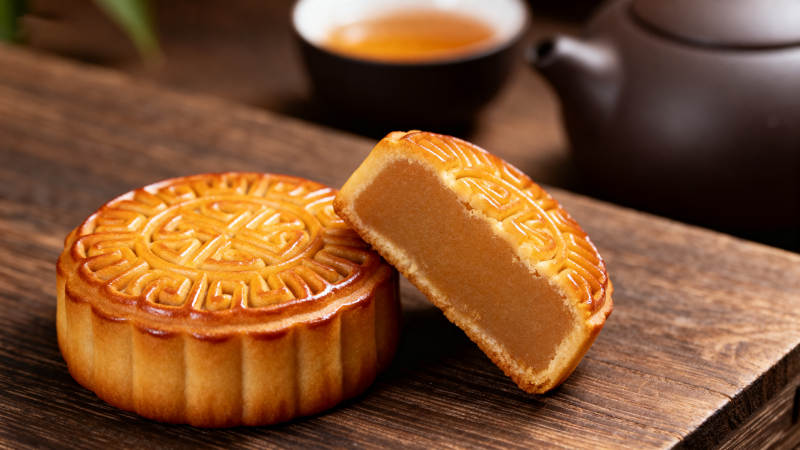 中秋月饼 茶香相伴图片