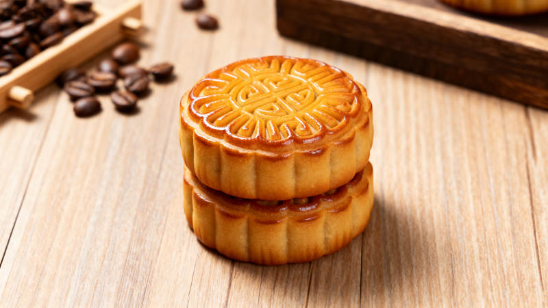 中秋月饼叠放图图片