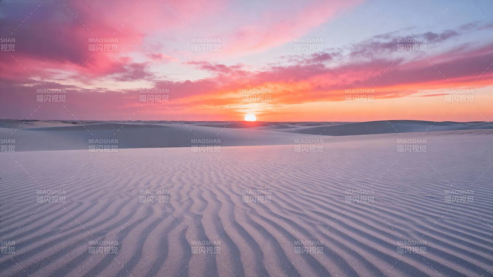 沙漠日落美景图片
