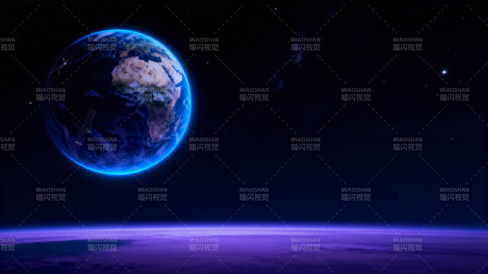 地球夜景星空图图片