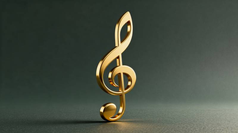 金色音符 优雅绽放图片