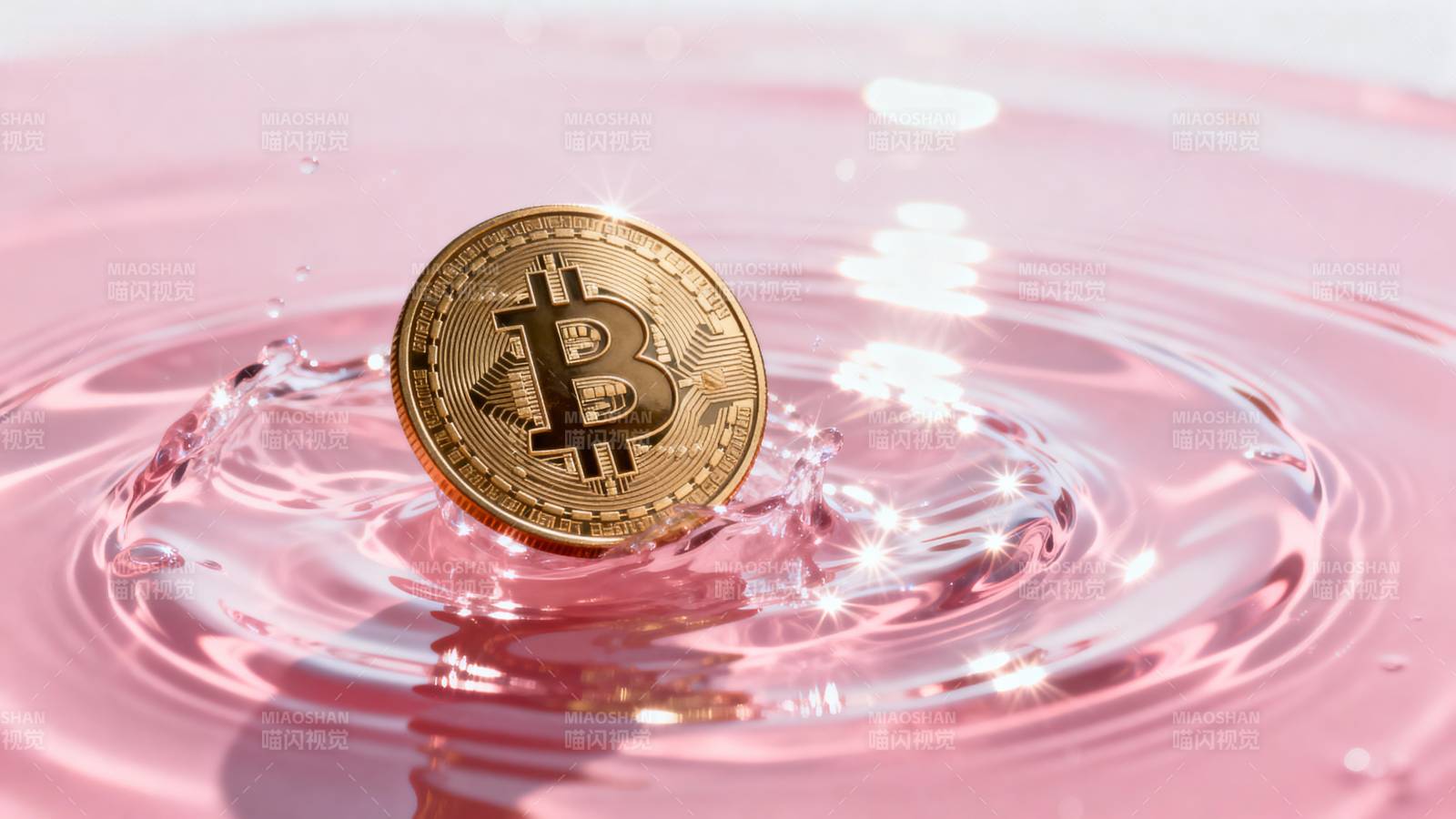 比特币落水涟漪图片