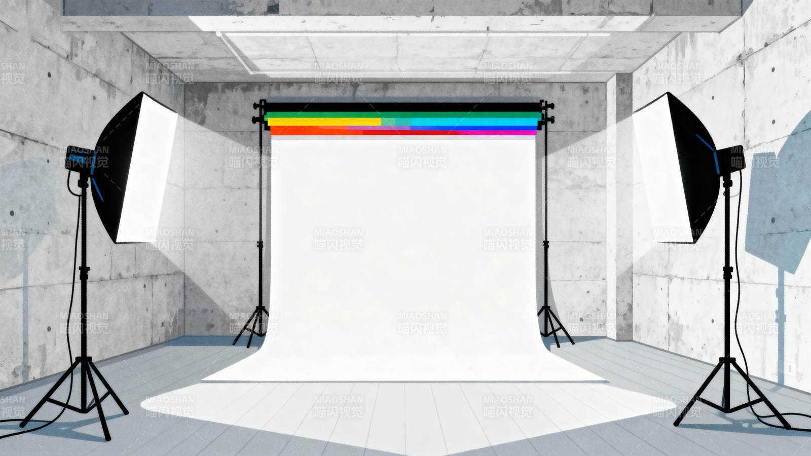 摄影棚布景图图片
