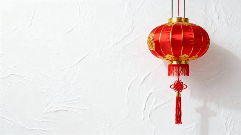 红灯笼挂墙图片