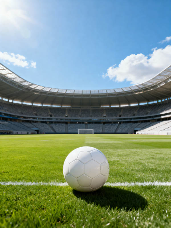 绿茵场上的足球图片