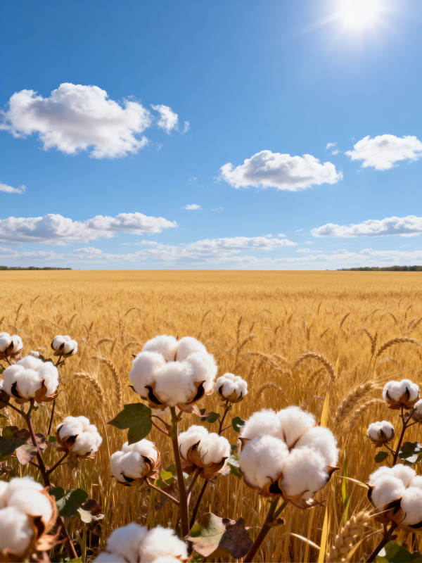 棉田金秋日图片