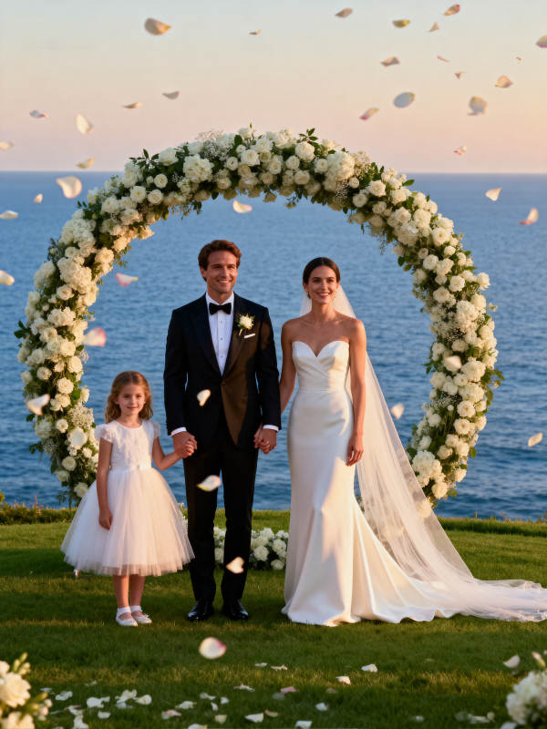 海边花环婚礼图片