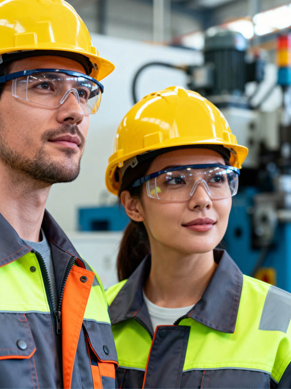 工厂工人专注工作图片