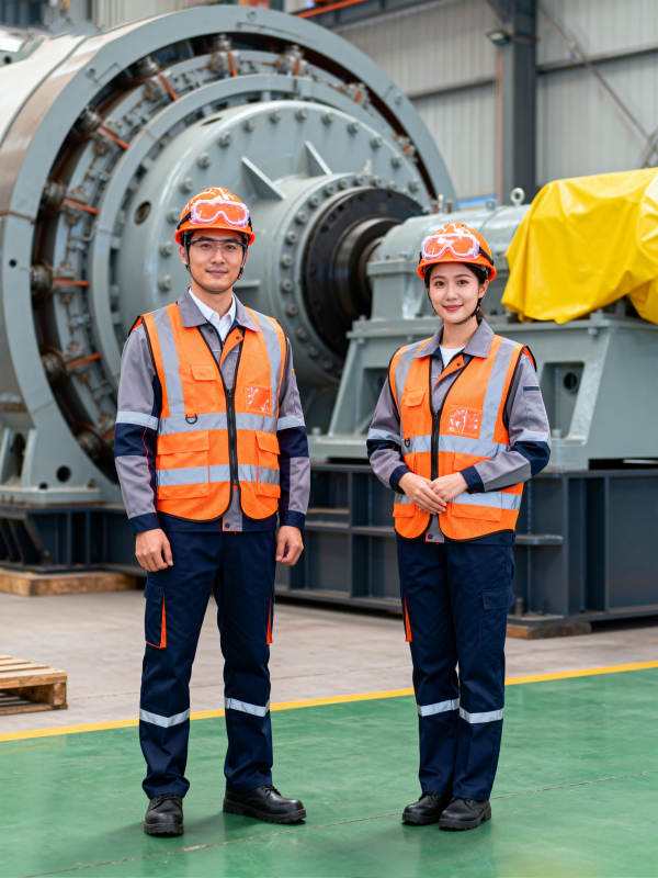 工厂工人合影图片