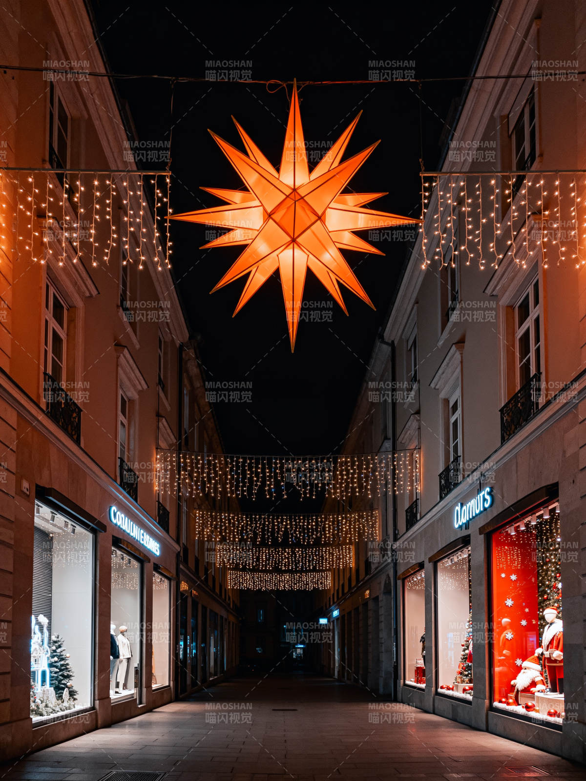 圣诞夜街景图片