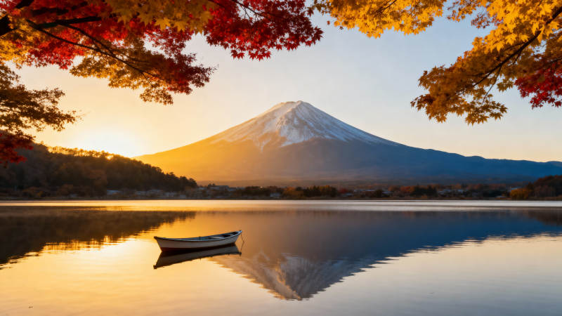富士山秋景图片