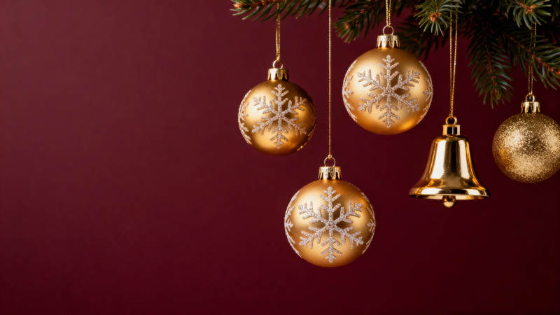 金色圣诞装饰挂饰图片