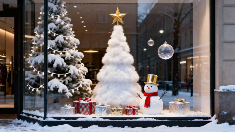 圣诞橱窗美景图片