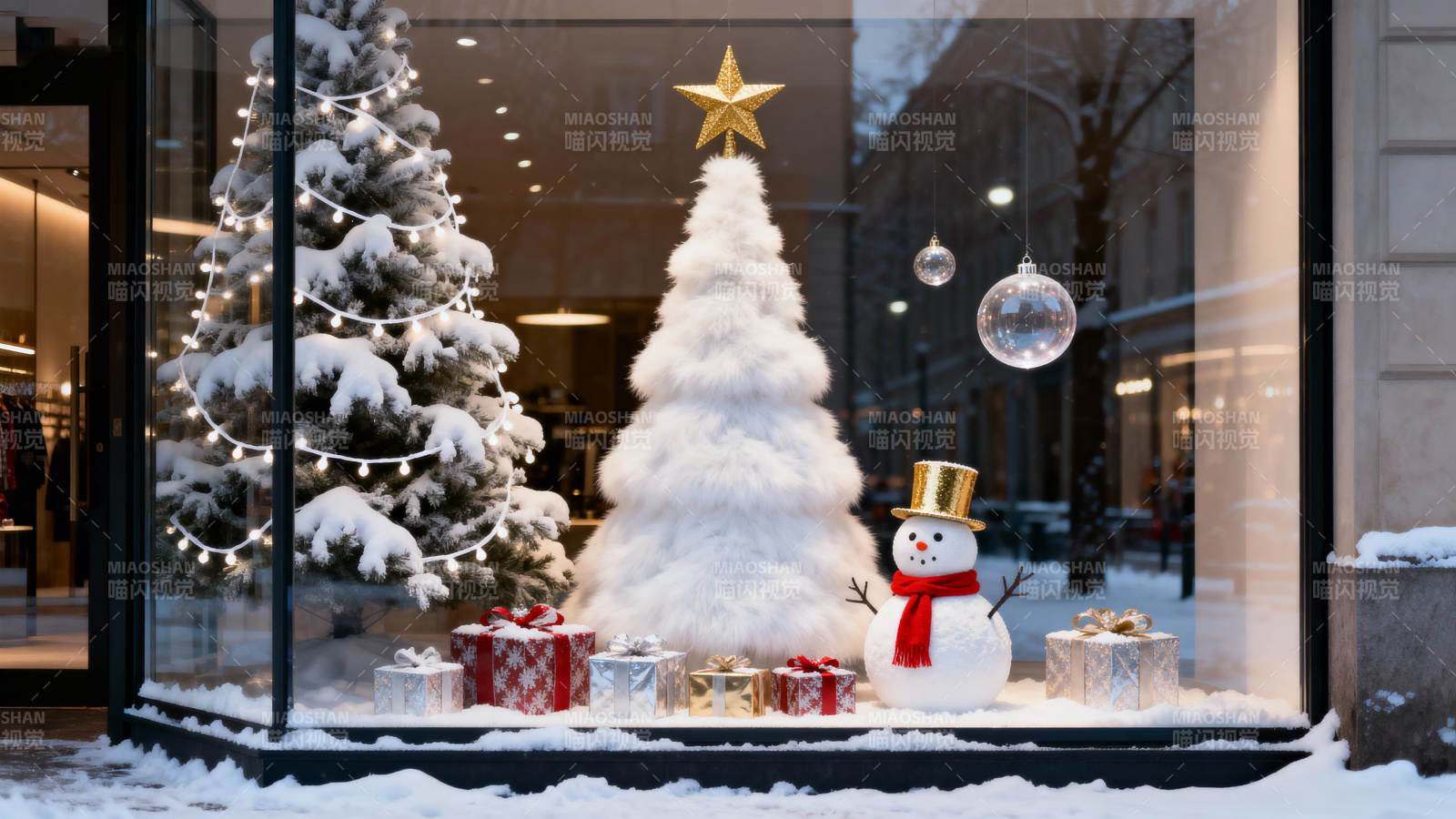 圣诞橱窗美景图片