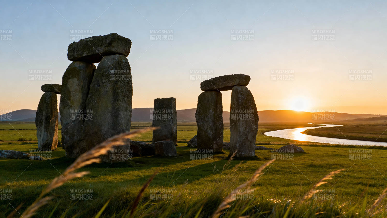 巨石阵日出美景图片