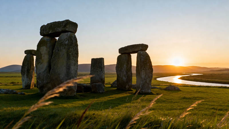 巨石阵日出美景图片