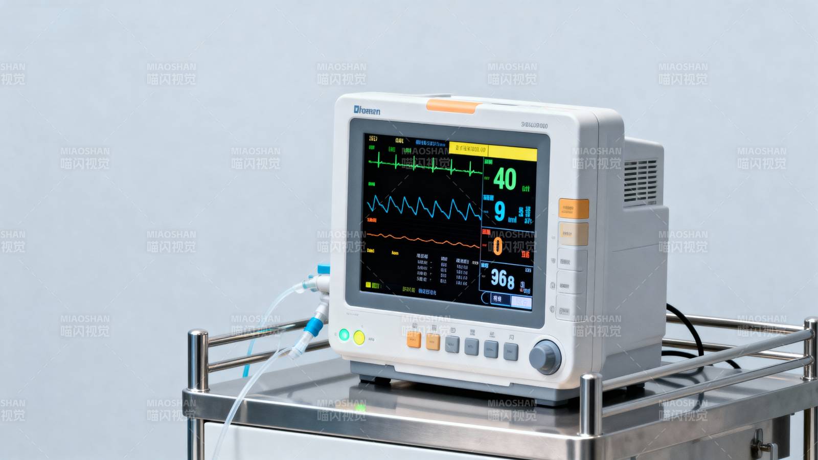医疗监护仪显示生命体征图片