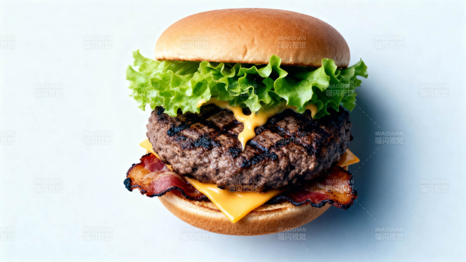 美味汉堡特写图片
