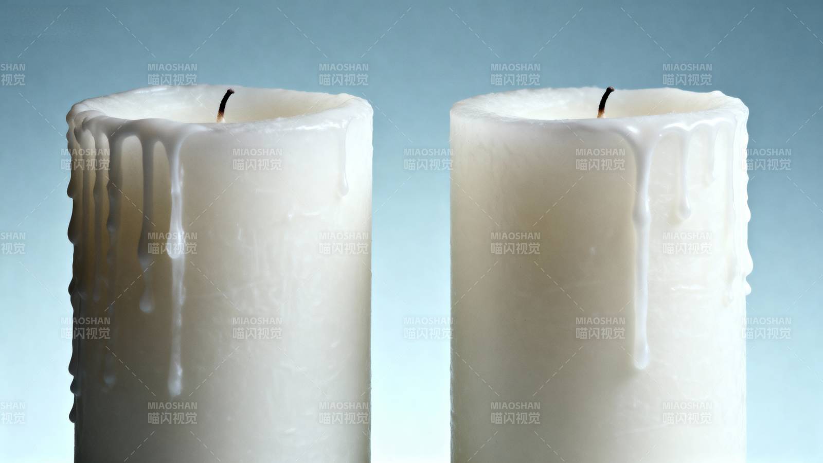 两支燃烧的蜡烛图片