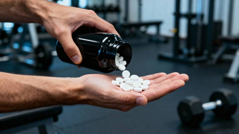 健身补剂服用瞬间图片