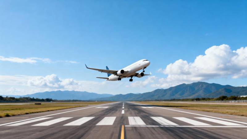 飞机起飞瞬间图片