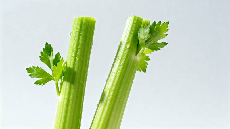 新鲜芹菜茎叶图片