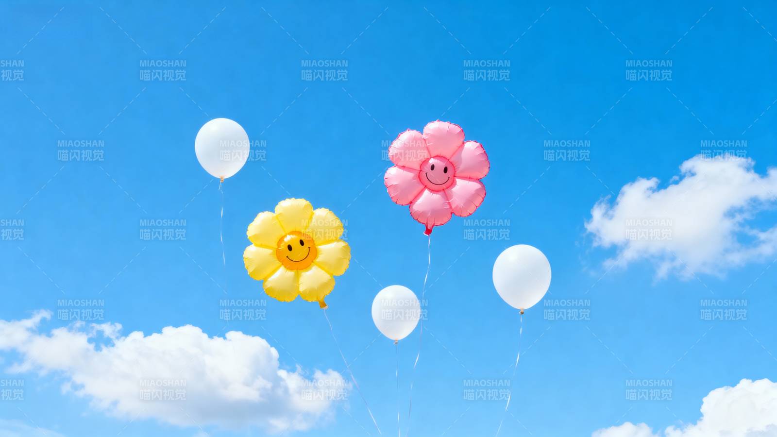 花形气球飞天图片