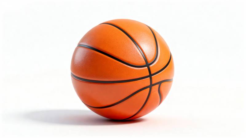 橙色篮球静置图图片