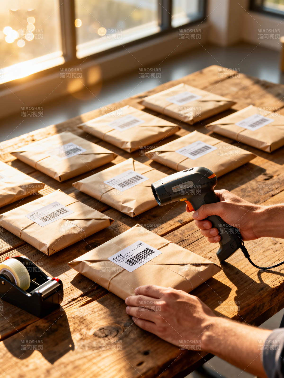 包裹扫描打包中图片