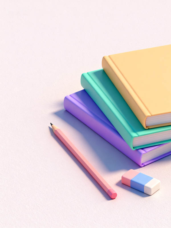 彩色文具静物图图片