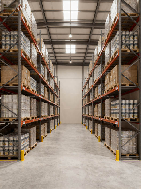 整洁的仓库货架图片