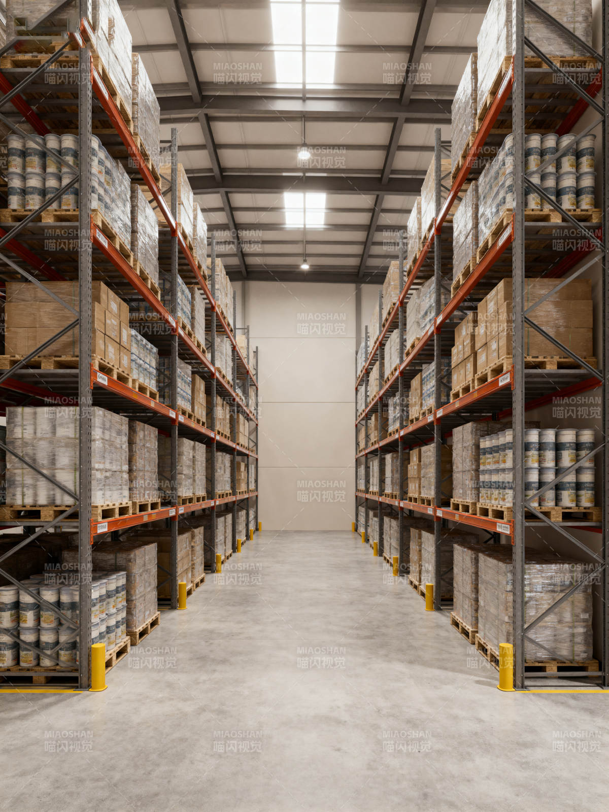 整洁的仓库货架图片