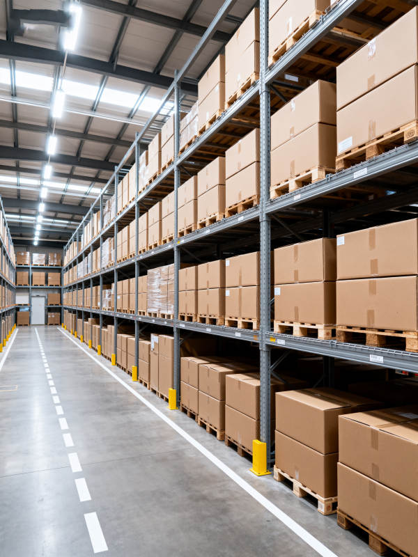 整洁的仓库货架图片