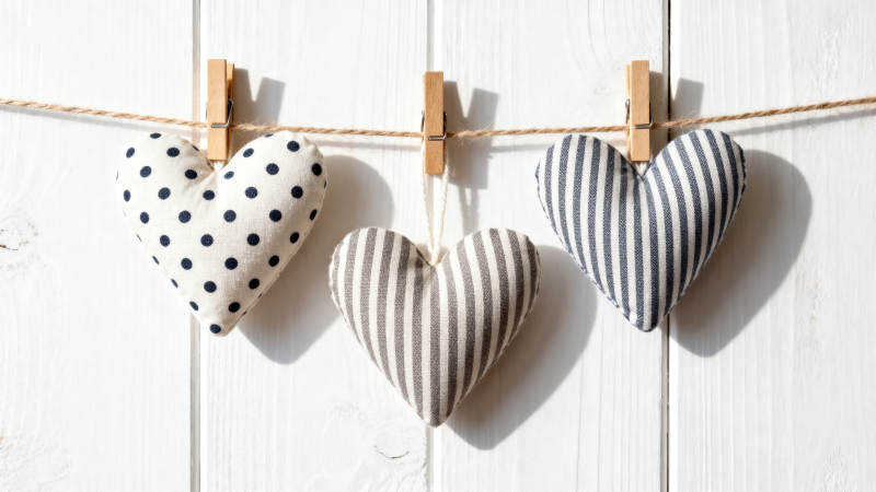 心形布艺挂饰图片