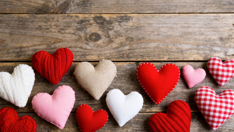 爱心布艺装饰图片