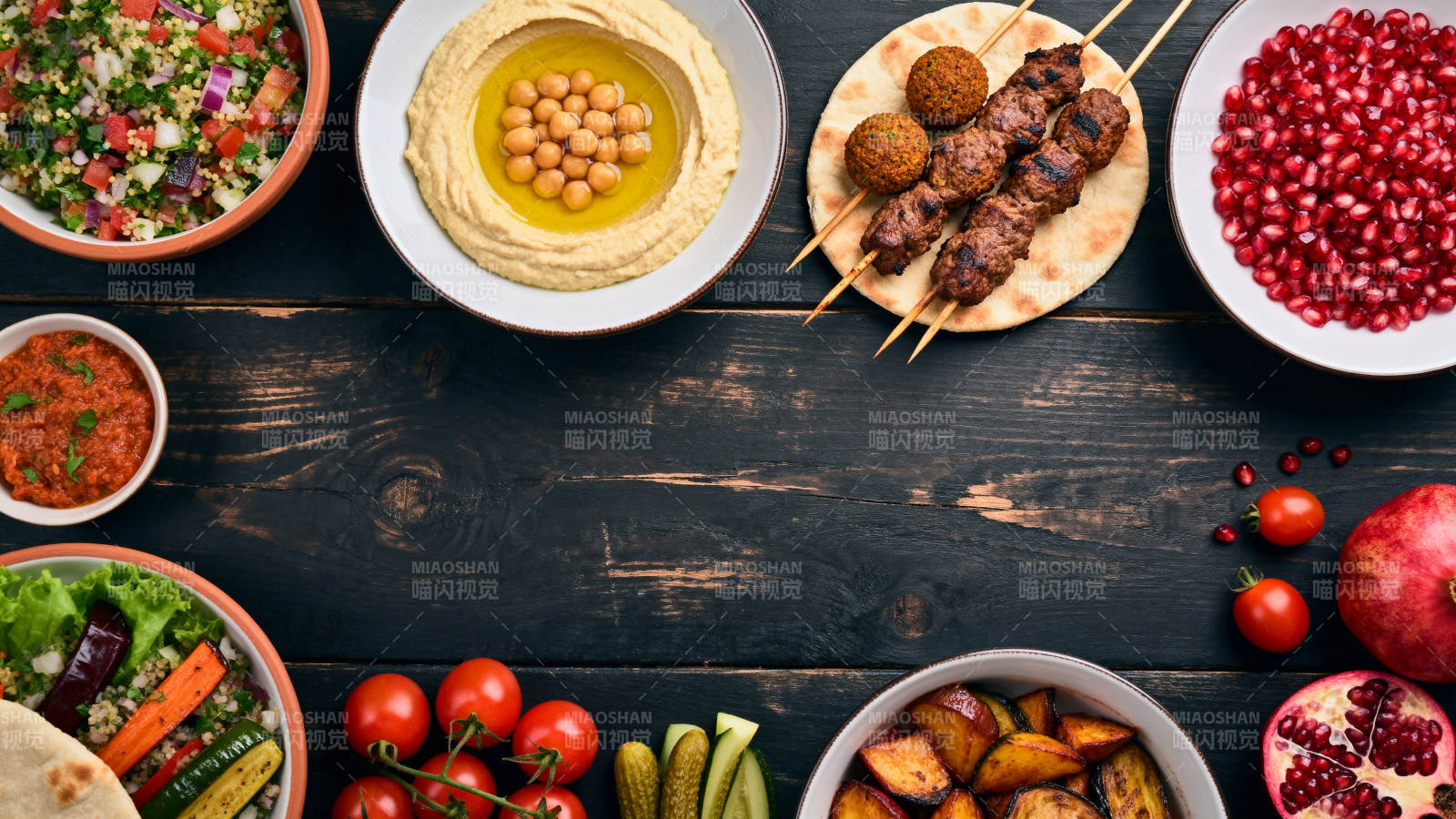 美味中东美食拼盘图片