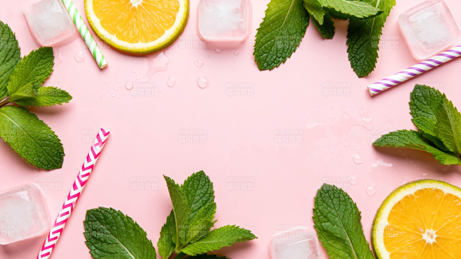 清新柠檬薄荷饮品图片